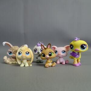 LPS Littlest Pet Shop Lot Rabbit White Owl Dwarf Bunny Pig Ostrich Angora Bunny